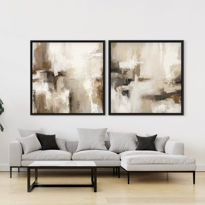 Framed Canvas Set of 2 - Santorini