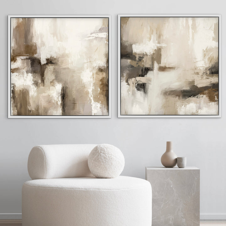 Framed Canvas Set of 2 - Santorini