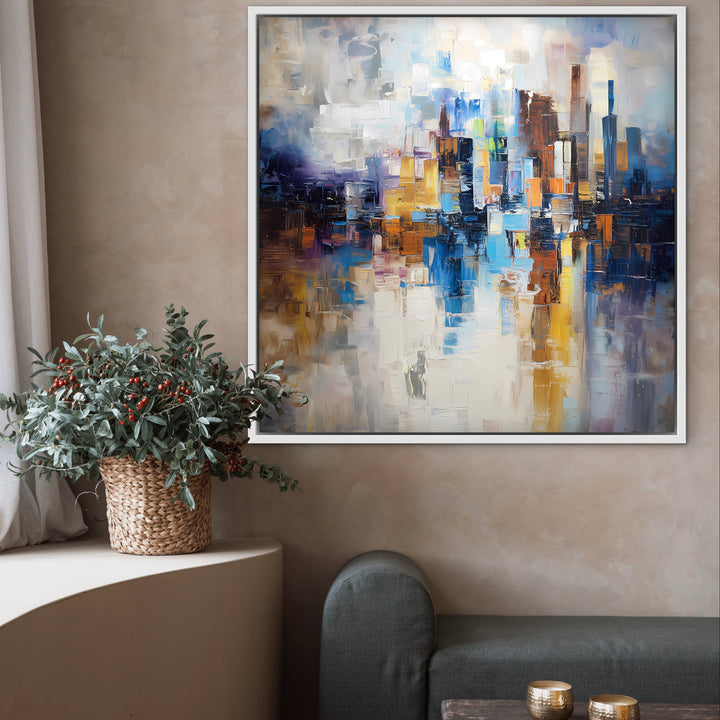 Framed Canvas - Manhattan Mist