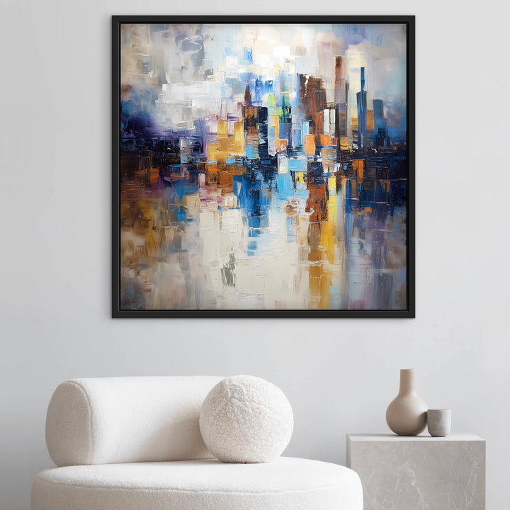 Framed Canvas - Manhattan Mist