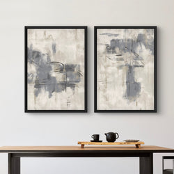 Framed Canvas Set of 2 - Grey Storm