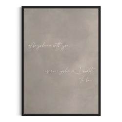 Framed Canvas - Where I Want To Be