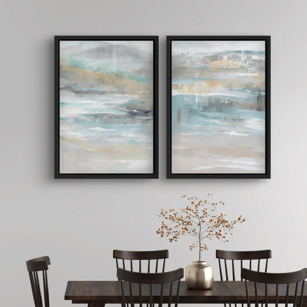 Framed Canvas Set of 2 -  Calm Ocean