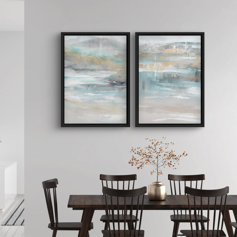 Framed Canvas Set of 2 -  Calm Ocean