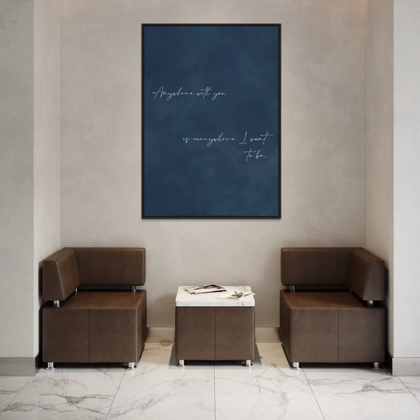 Framed Canvas - Where I Want To Be