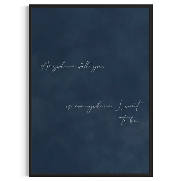 Framed Canvas - Where I Want To Be