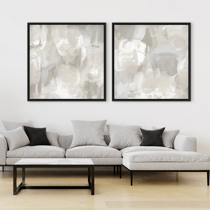 Framed Canvas Set of 2 - Whispered Mist