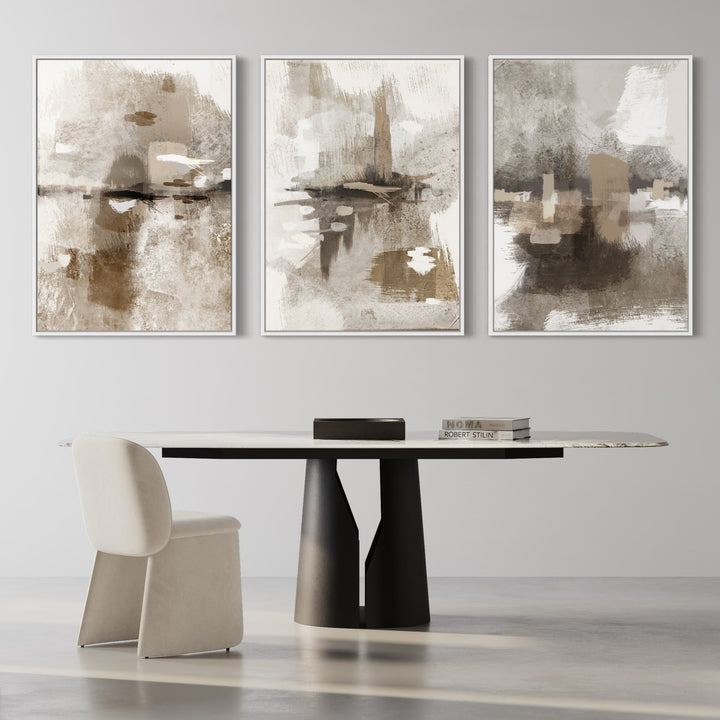 Set of 3 Framed Canvas - Portofino