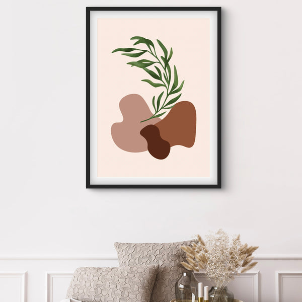 Abstract Minimalist Art in Boho Design-  Modern Art Print