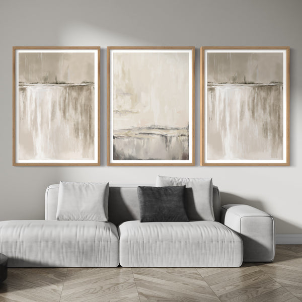 Abstract Art set of 3 prints - Nude Astrazioné Olivetti