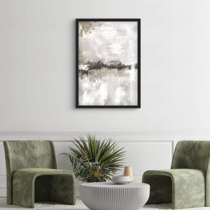 Set of 1 - Abstract Art 'Nude & Grey Clouds'