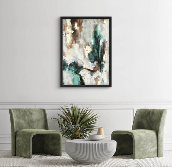 Set of 1 - Abstract Art 'Green Forest'