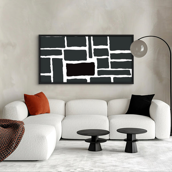 Framed Canvas - Brick By Brick