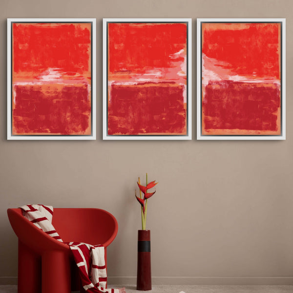 Set of 3 Framed Canvas - Madrid