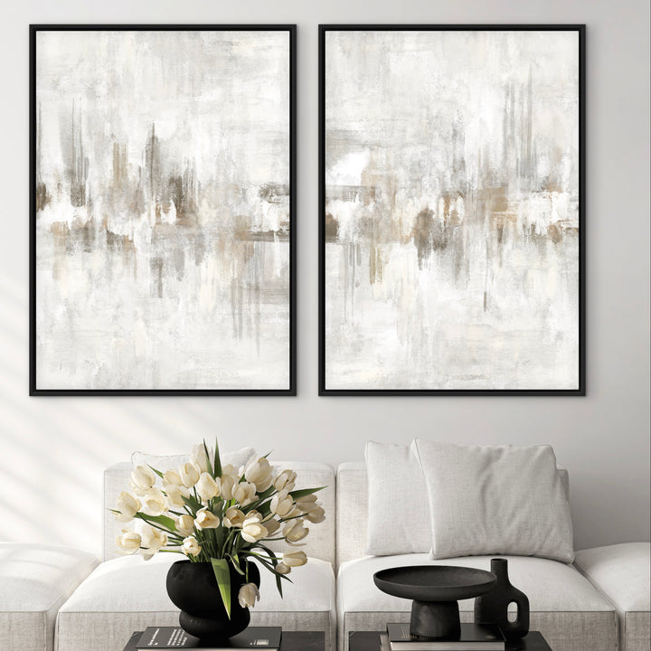 Framed Canvas Set of 2 - Amalfi Mist