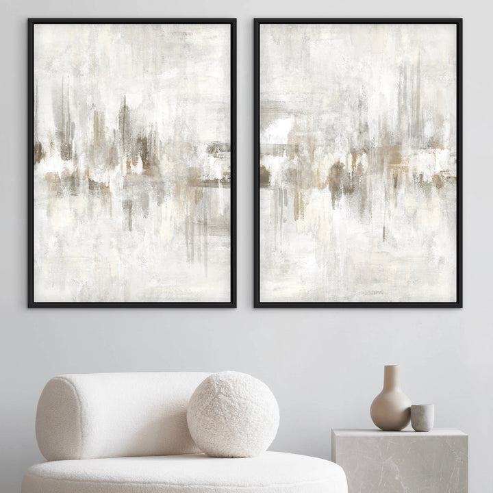 Framed Canvas Set of 2 - Amalfi Mist