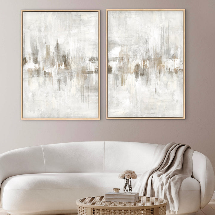 Framed Canvas Set of 2 - Amalfi Mist