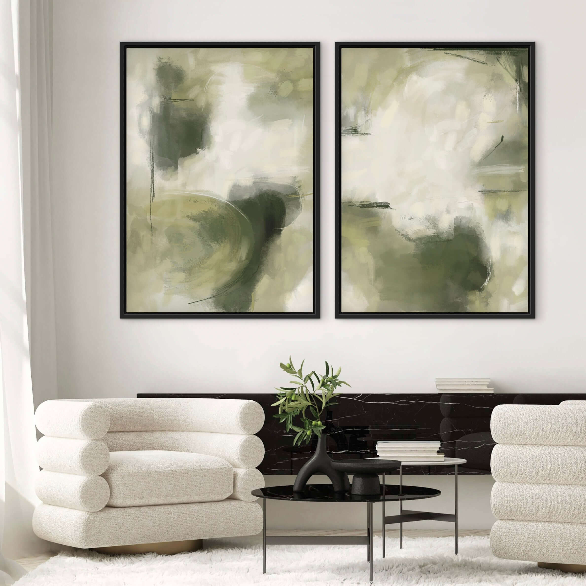 Framed Canvas Set of 2 - Tuscan Valley