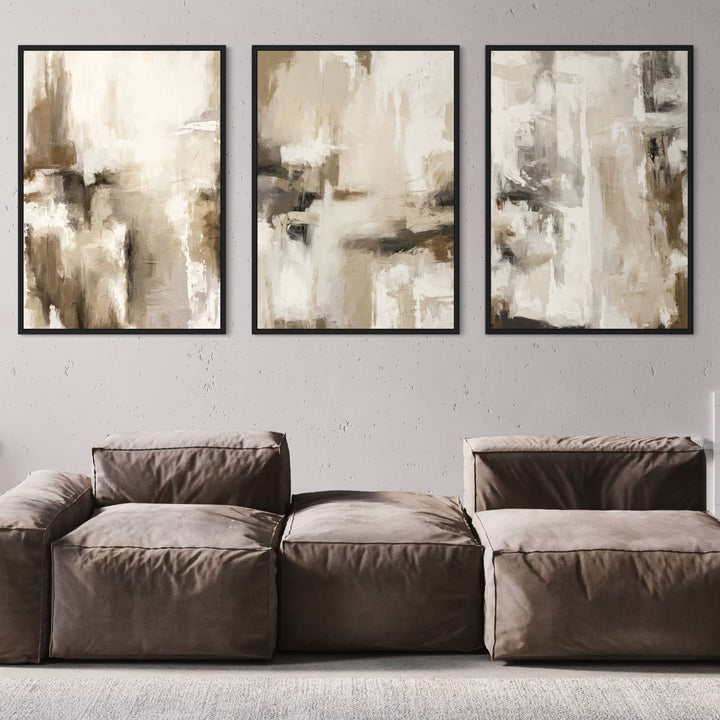 Set of 3 Framed Canvas - Santorini