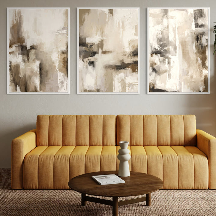 Set of 3 Framed Canvas - Santorini