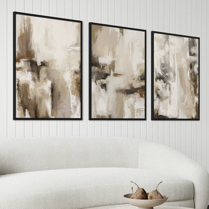 Set of 3 Framed Canvas - Santorini