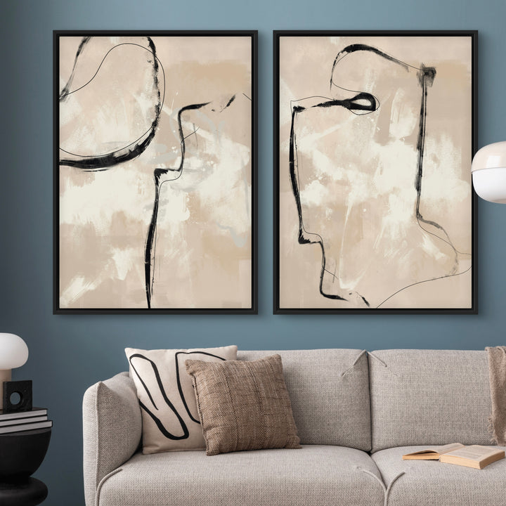 Framed Canvas Set of 2 - Paris