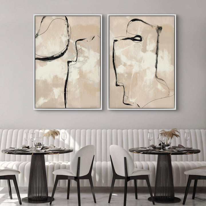 Framed Canvas Set of 2 - Paris