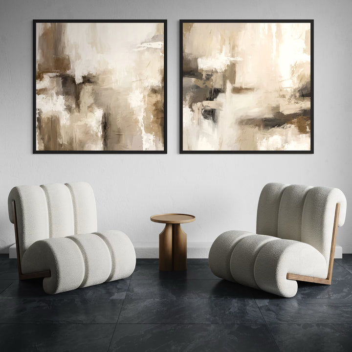 Framed Canvas Set of 2 - Santorini