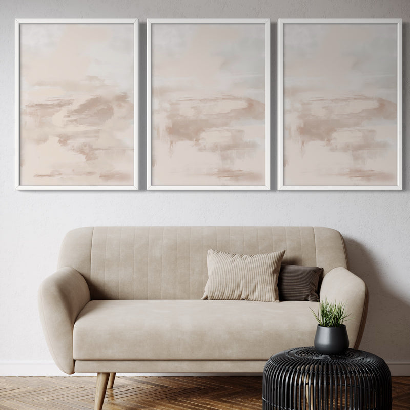 Abstract Art set of 3 prints - Nude Dreams