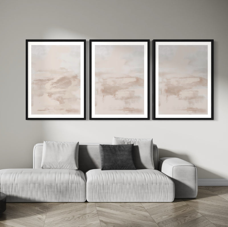 Abstract Art set of 3 prints - Nude Dreams