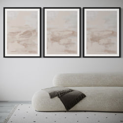 Abstract Art set of 3 prints - Nude Dreams