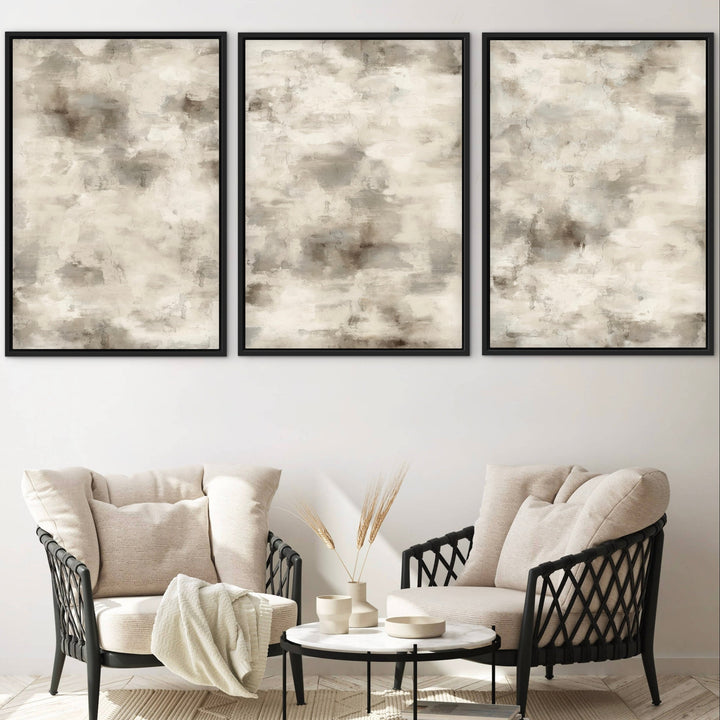 Set of 3 Framed Canvas - Still Morning