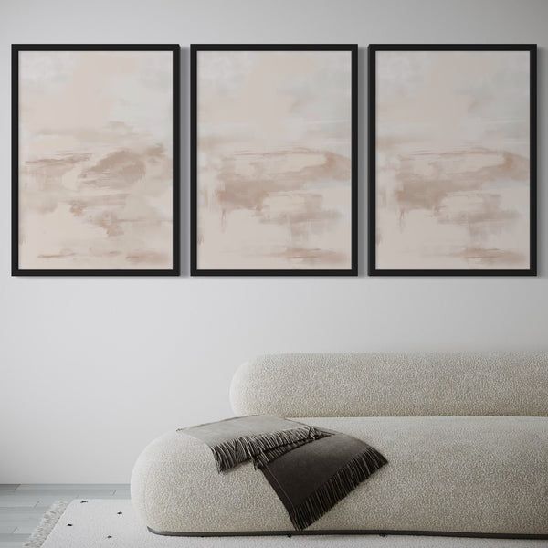 Abstract Art set of 3 prints - Nude Dreams