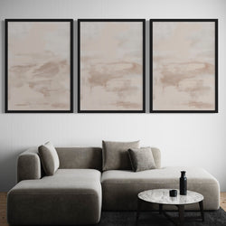 Abstract Art set of 3 prints - Nude Dreams