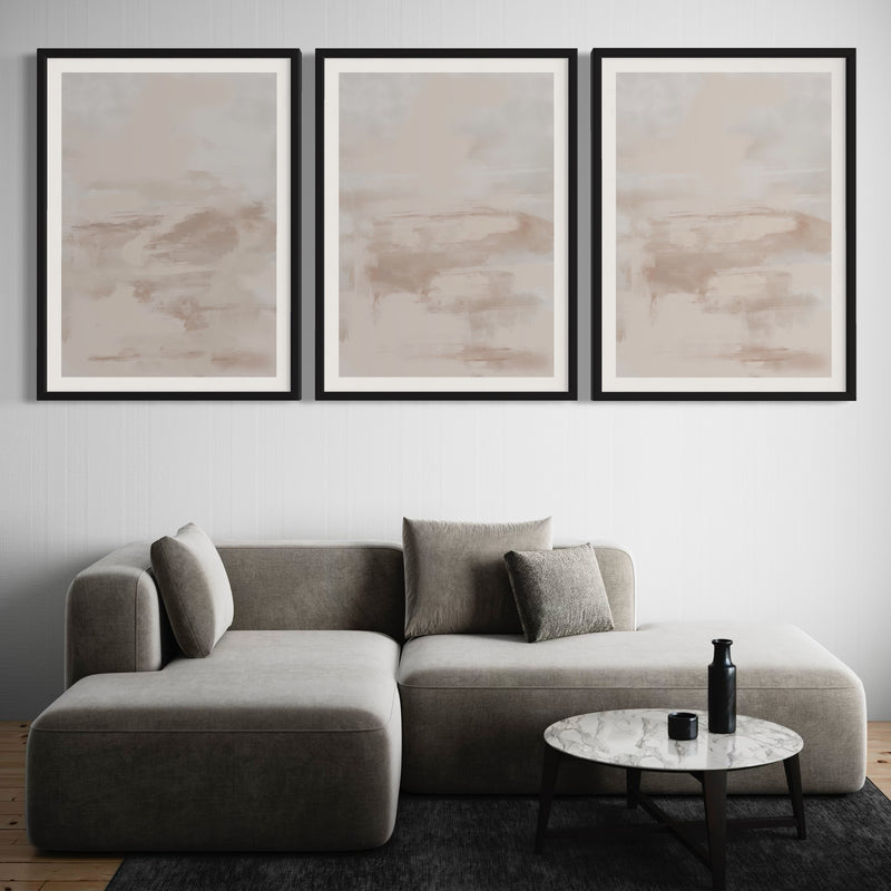 Abstract Art set of 3 prints - Nude Dreams