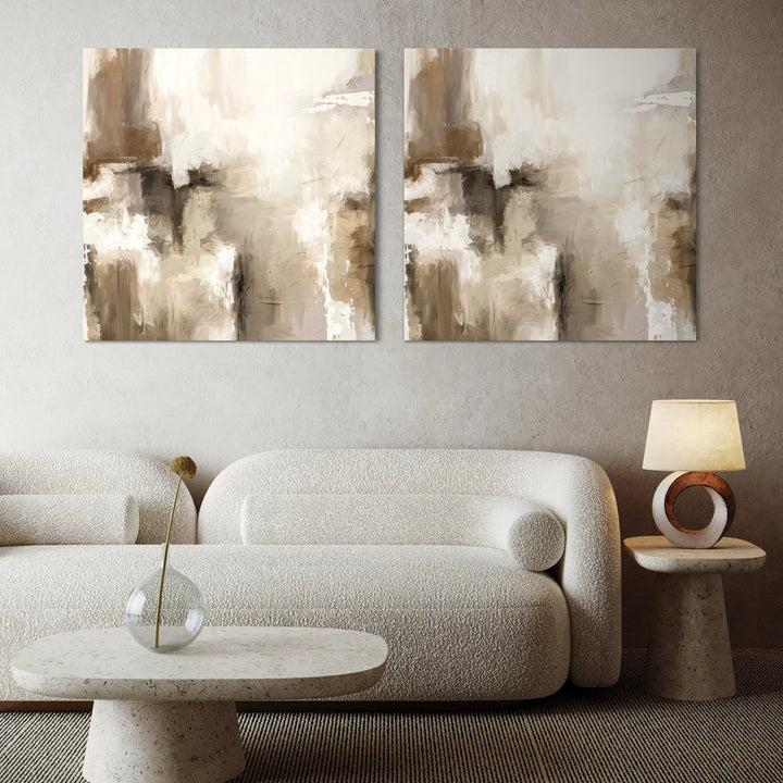 Abstract Canvas Set of 2 - Santorini