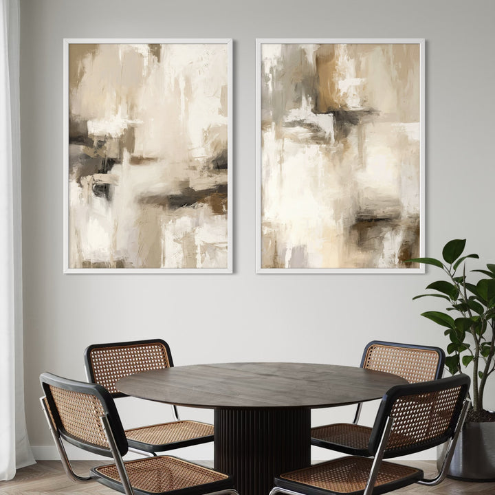 Framed Canvas Set of 2 - Santorini