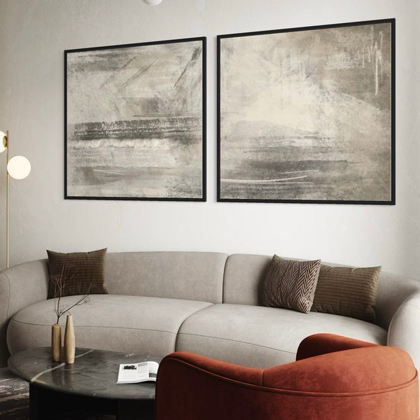 Framed Canvas Set of 2 - Olive Mist