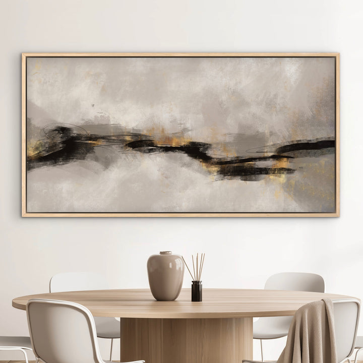Framed Canvas - Sardinia close-up showing warm Mediterranean brushwork and colour