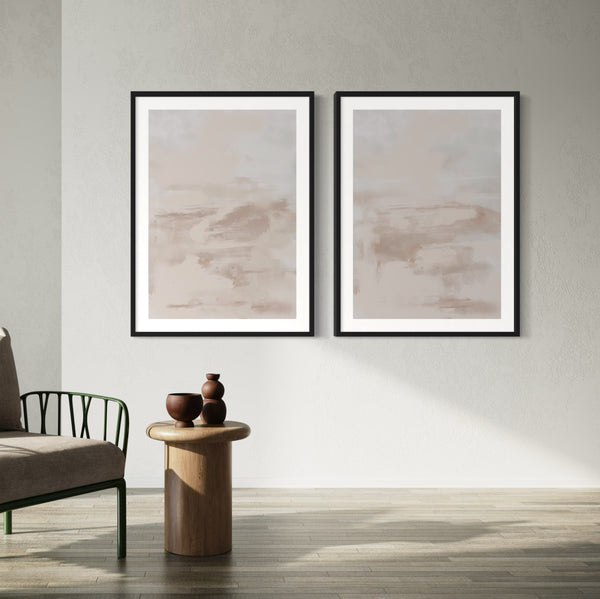 Abstract Art set of 2 prints - Nude Dreams