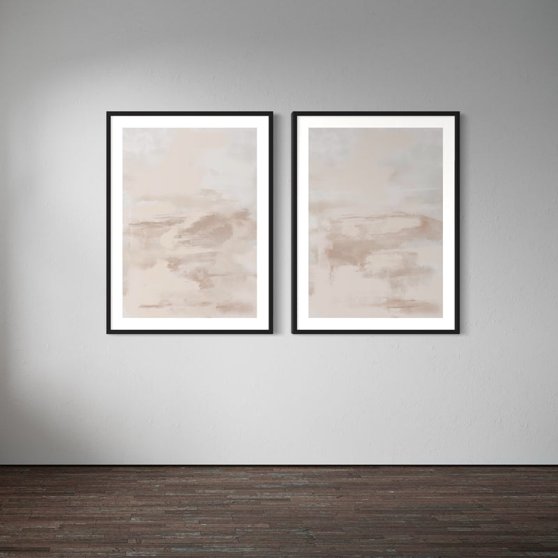 Abstract Art set of 2 prints - Nude Dreams