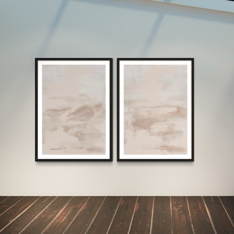 Abstract Art set of 2 prints - Nude Dreams