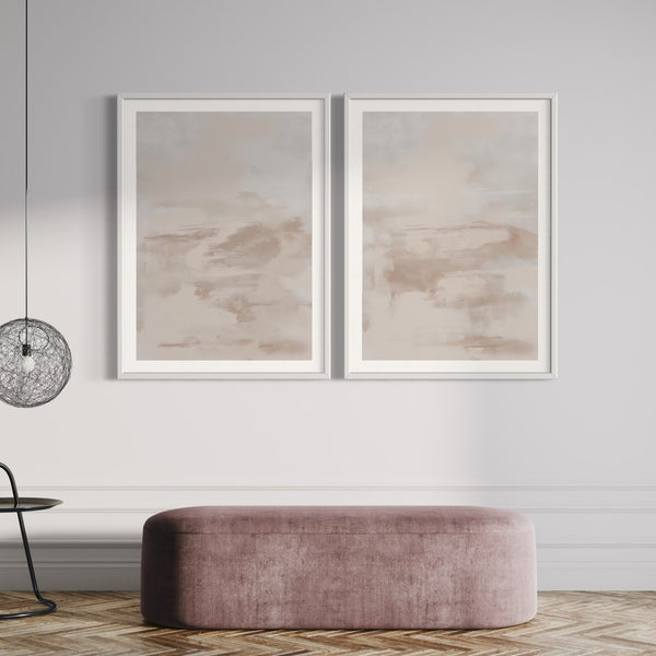 Abstract Art set of 2 prints - Nude Dreams