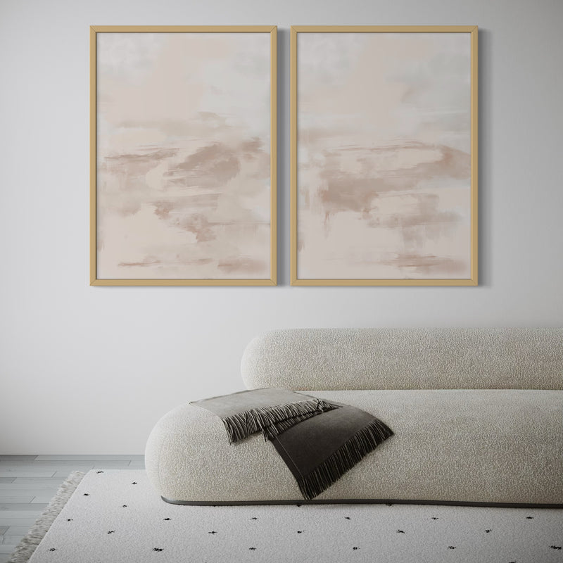 Abstract Art set of 2 prints - Nude Dreams