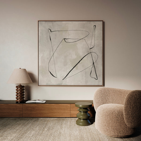 Framed Canvas Set of 1 - Grey Horizon