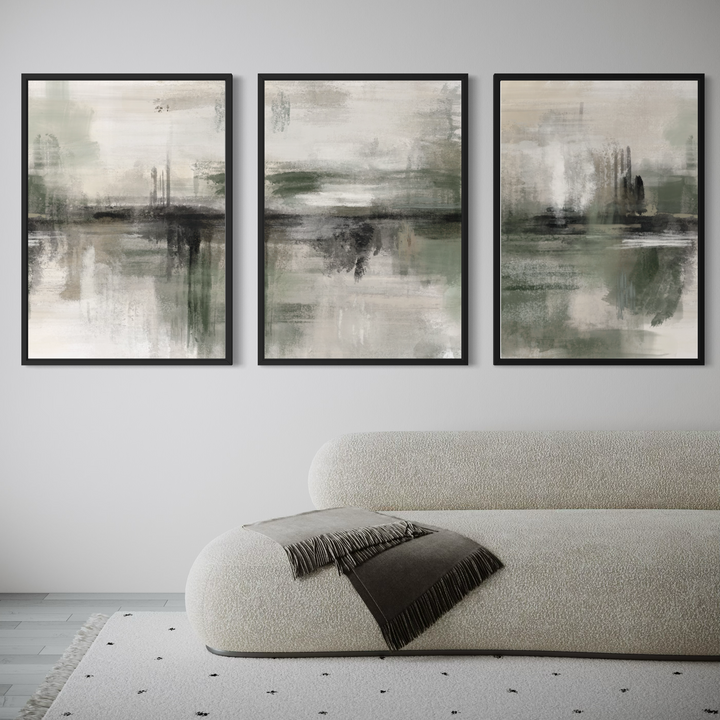 Set of 3 Framed Canvas - Quiet Storm