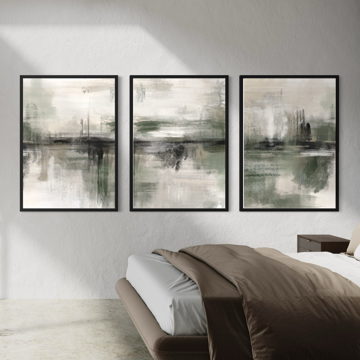Set of 3 Framed Canvas - Quiet Storm