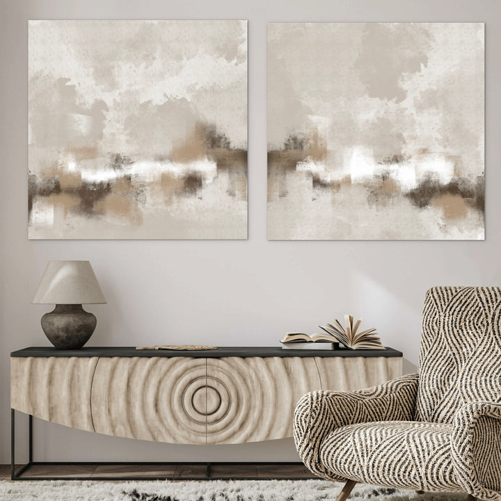 Abstract Canvas Set of 2 - Sorrento