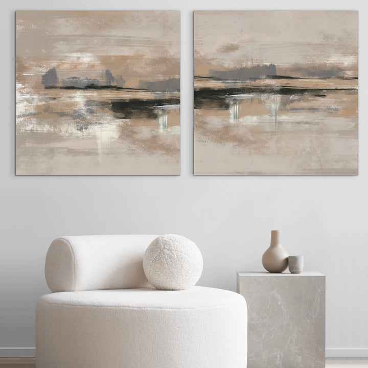 Abstract Canvas Set of 2 - Rome