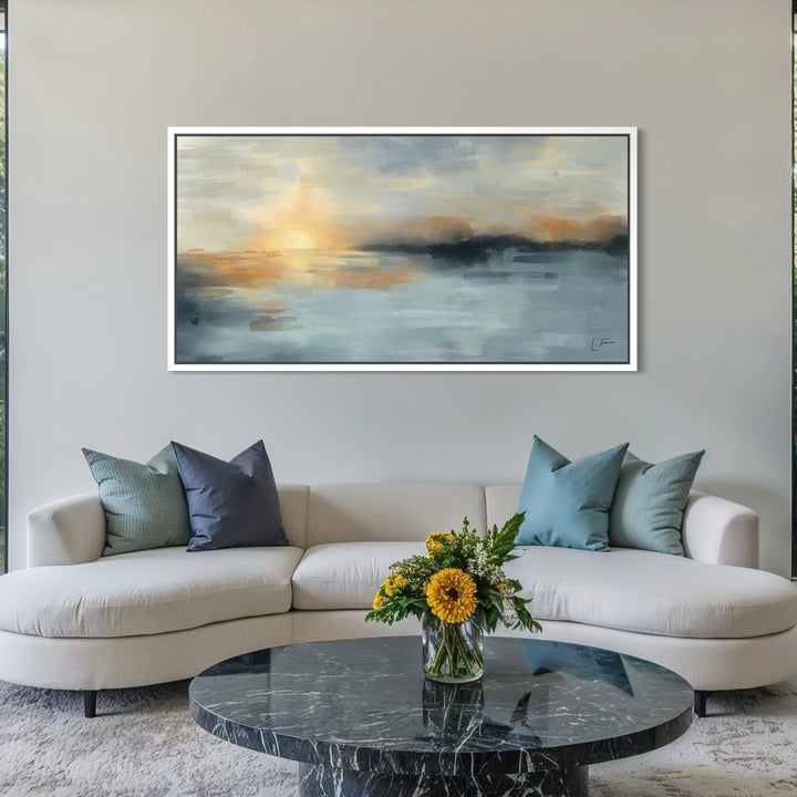 Framed Canvas - Tulum Blue